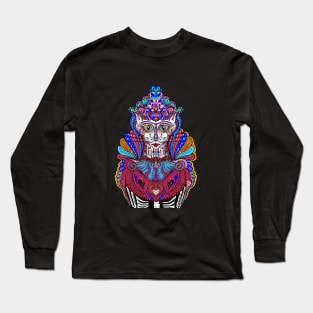 Sugar Skull Kitten Long Sleeve T-Shirt